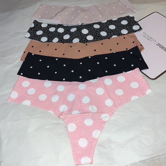 5pk Victoria's Secret THONG No Show Panties XL - Picture 3 of 15